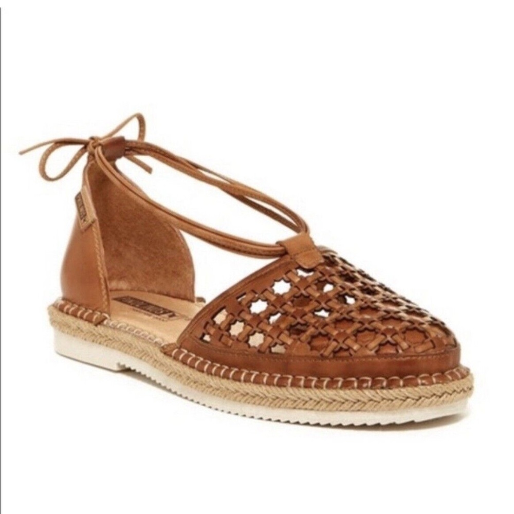 Pikolinos Cadamunt leather espadrille flat sandals